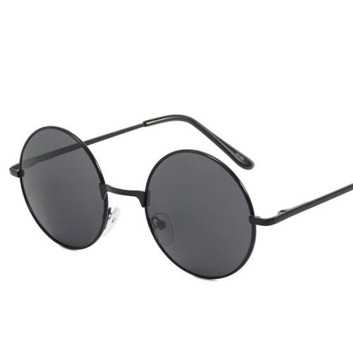 Black Gray Sunglasses - Round Frame